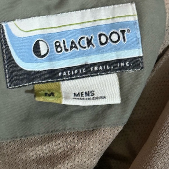 Pacific Trail Black Dot Navy Green Heavy Duty Coat Velcro and Zipper Size Medium - Picture 5 of 5